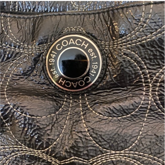Coach 'Signature C' Patent Leather Tote - Picture 12 of 12
